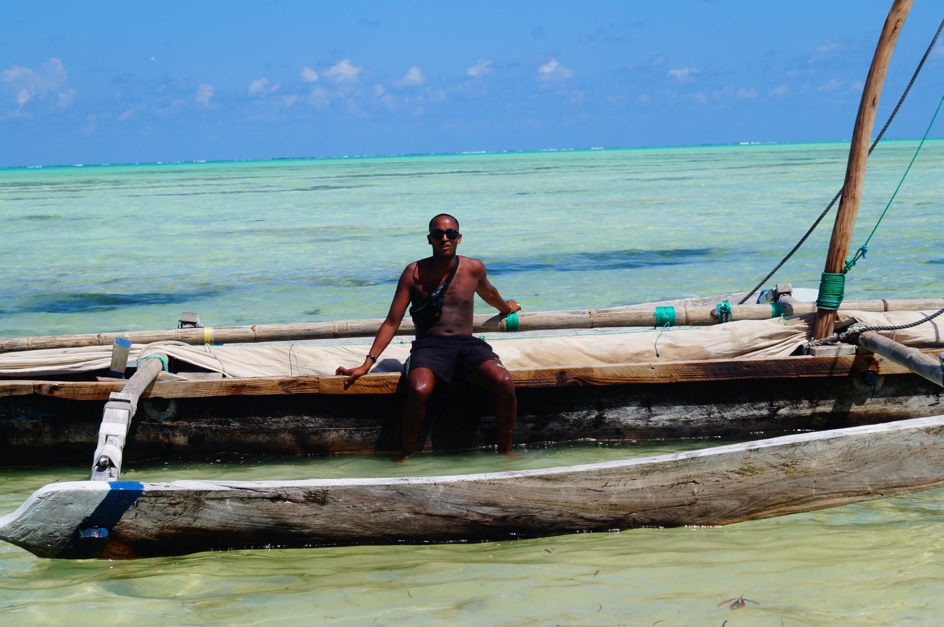 east African wooden sailing boat